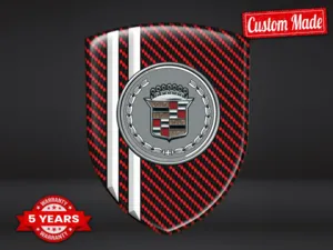 Cadillac Sticker Silicone Gara Cupola Stile Logo Sport